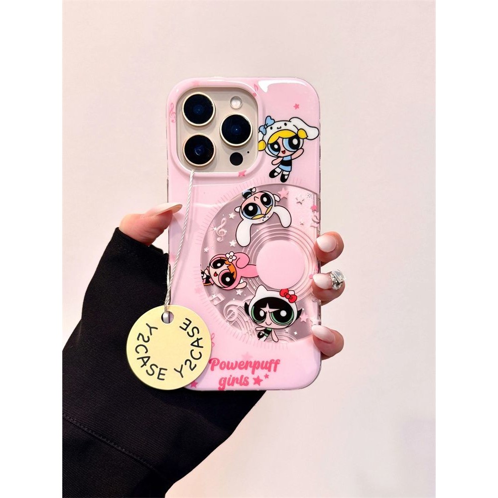 【✨Spot】[Vỏ điện thoại + vòng tay Powerpuff Girls] Apple 16promax / iPhone15pro / 14plus, chống sốc