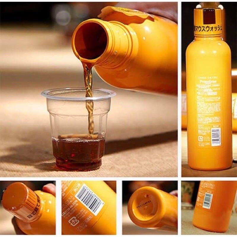 Nước súc miệng Propolinse chai 600ml nội địa Nhật Bả giúp trắng răng, hơi thở thơm, bảo vệ nướu