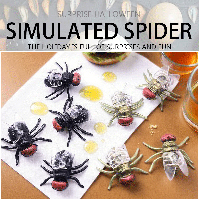5 / 10 Chiếc Ruồi Đùa Prank Centipede Đồ Chơi Ngày Cá Giả Côn Trùng Halloween Tiện Ích