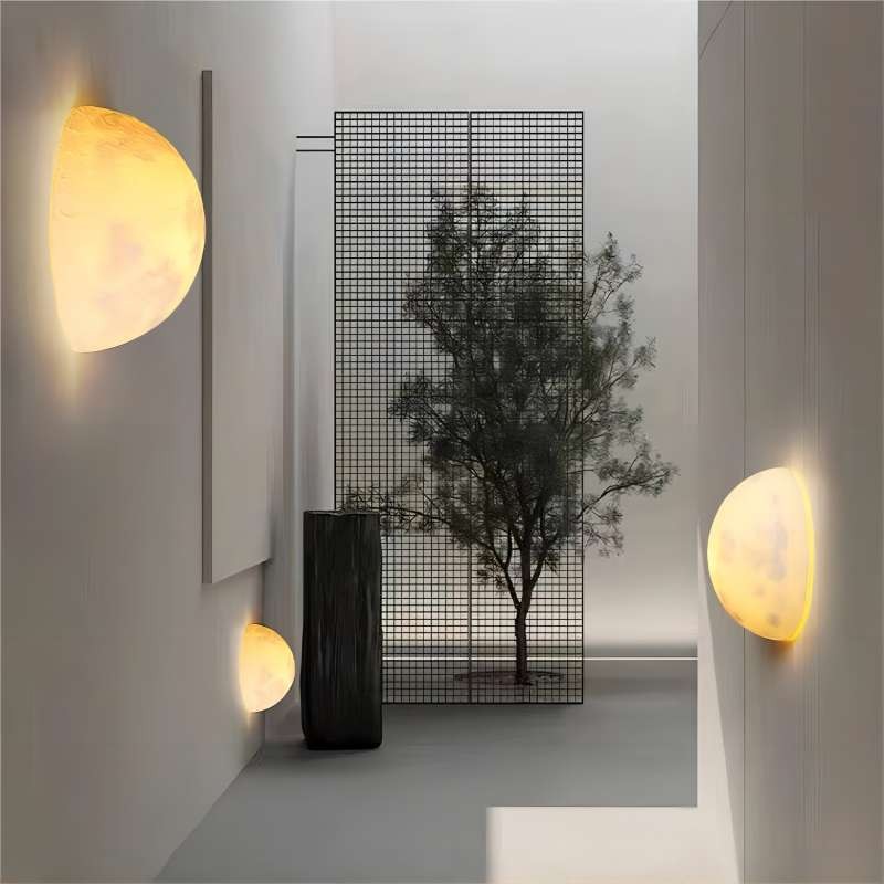 Đèn tường, Đèn tường mặt trăng 3d sáng tạo hiện đại, Thích hợp cho đầu giường phòng ngủ, hành lang, trang trí ban công