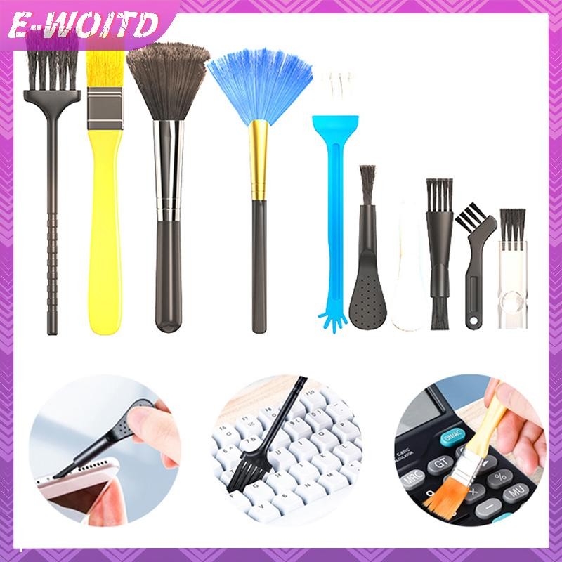 E-woitd 10 Chiếc Bàn Phím Làm Sạch Bộ Bàn Chải Bụi Chống Tĩnh Điện Cho Laptop Hộ Gia Đình Dụng Cụ Vệ Sinh HNVN