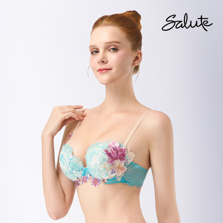 Áo lót Wacoal Salute IBTJ413 có gọng, nâng nhiều ren thêu 3D cao cấp - BTJ413