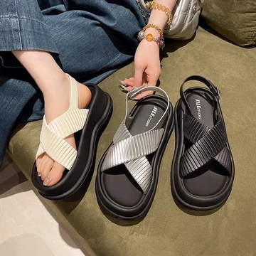 Dép Nữ Sandal Quai Hậu Quai Chéo Nhún Thới Trang Xăng Đan Shoes XUDEN 886