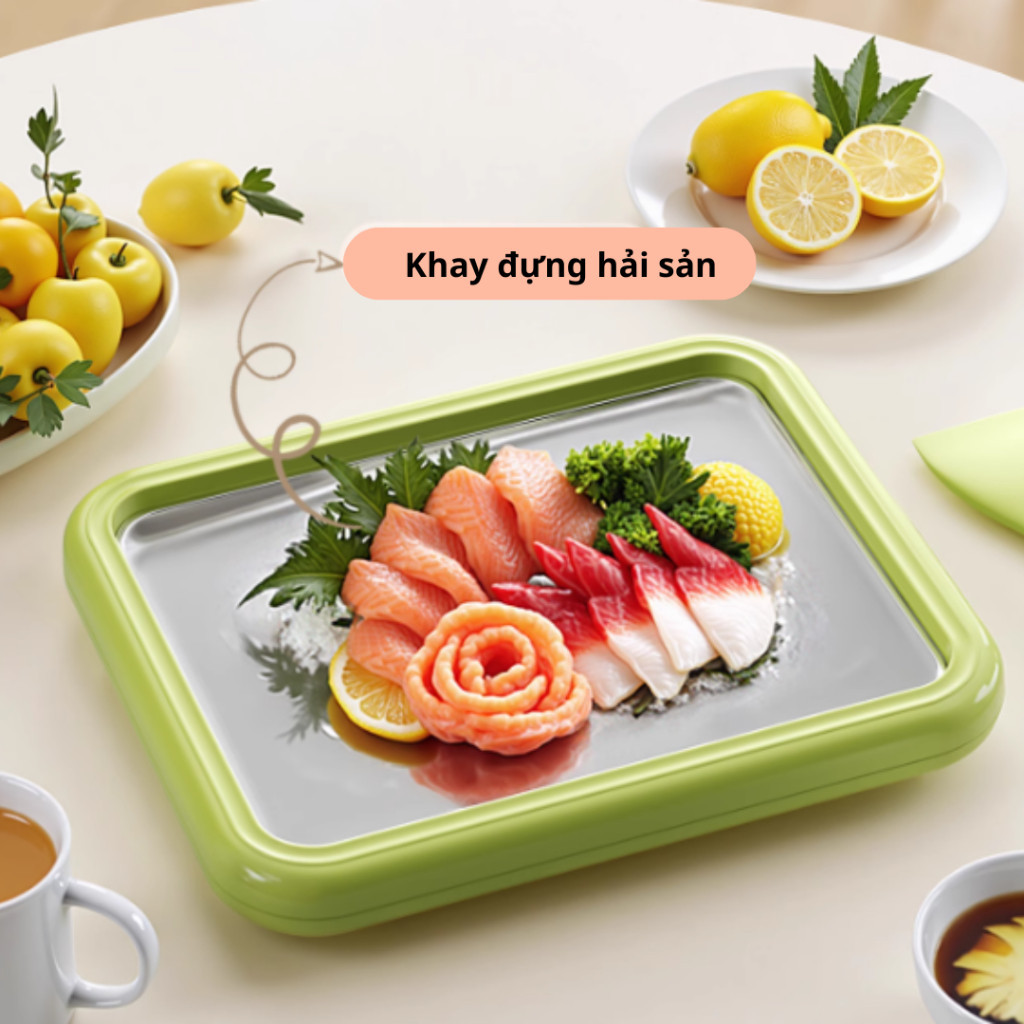Máy Làm Kem Cuộn Mini Cho Bé Tại Nhà Không Dùng Điện Inox 304 An Toàn Làm Kem Trong 2 Phút