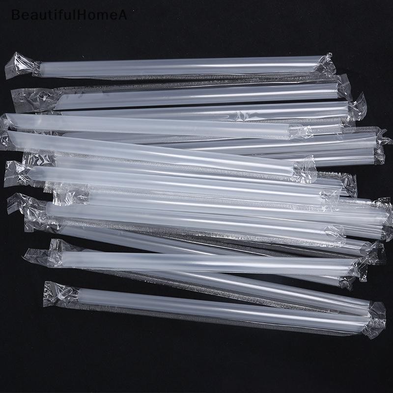 BeautifulHomeA 500 Chiếc DIY Ống Hút Nhựa Dùng Một Lần Ngắn Trong Suốt Nhọn Mỏng Ống Hút Uống Hàng Hóa Phụ Kiện Nhà Bếp VN