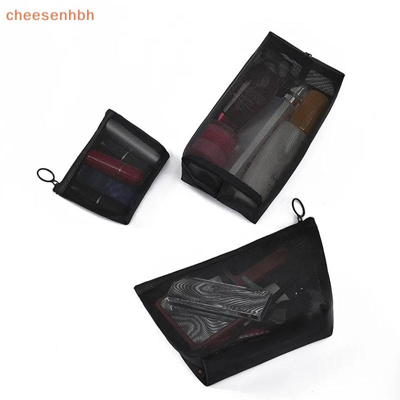 Cheehbh Lưới Trong Suốt Túi Đựng Mỹ Phẩm Nhỏ Lớn Màu Đen Túi Trang Điểm Di Động Du Lịch Vệ Sinh Tổ Chức Hộp Đựng Son Môi Túi Bảo Quản VN