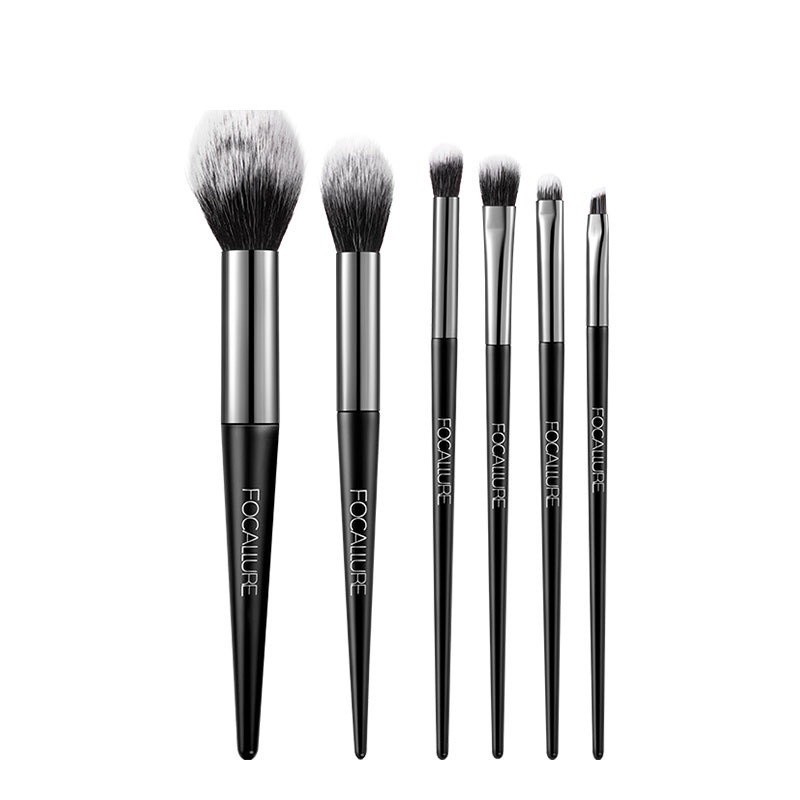 Bộ 6 Cọ Trang Điểm FOCALLURE Đa Năng Lông Cọ Mềm Nhỏ Gọn, Tiện Lợi Bỏ Túi