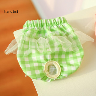 HAN _ Quần sinh lý cho chó In kẻ sọc Polyester chống rò rỉ Tã vệ sinh cho thú cưng cho chó con