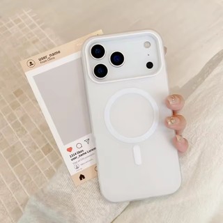 [JLK] Ốp điện thoại mờ từ tính màu kẹo 2in1 cho iPhone 17 Air 16 15 Pro Max Vỏ silicon mềm chống sốc
