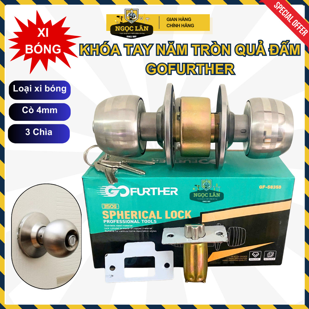 [Giá tốt] Khóa tay nắm, khóa quả đấm Gofurther xi bóng cò ngắn, dài chất lượng giá tốt