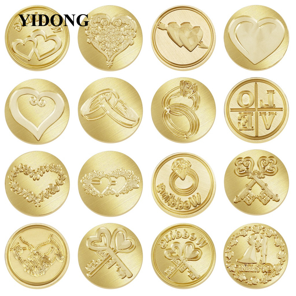Loạt tranh sơn con dấu đồng đầu sáp con dấu tem lời mời DIY phong bì sở ...