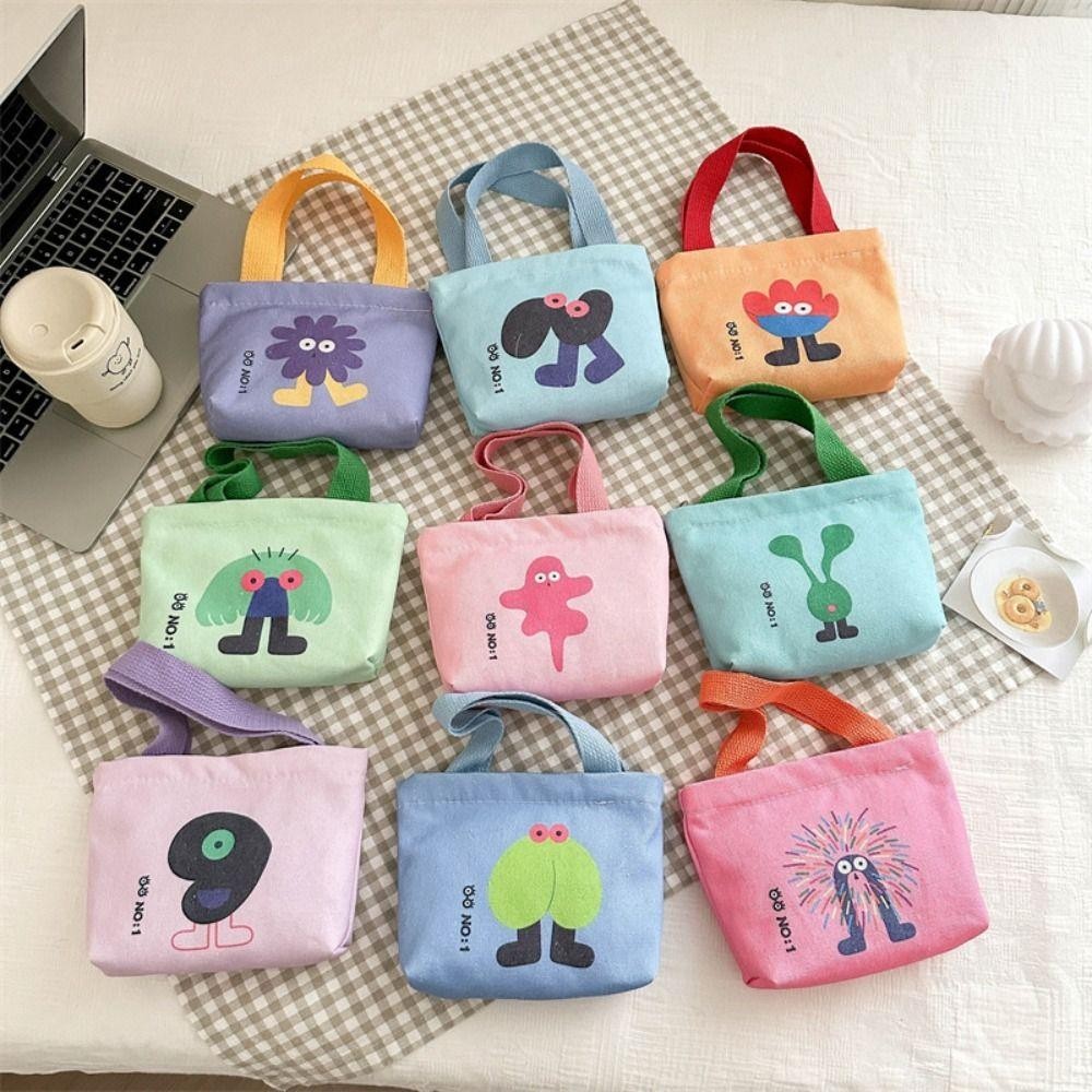 [Vận chuyển nhanh] Túi vải nhỏ gọn, Túi ăn nhẹ cầm tay Túi nhỏ Túi xách nữ, Túi Tote Mini phong cách Hàn Quốc