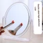 Gương phóng đại DELMER 5x, có chân đế Gương mỹ phẩm để bàn hai mặt, Acrylic linh hoạt đa năng 360° Bàn xoay trang điểm gương trang điểm
