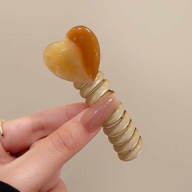 Dây điện thoại trái tim Vòng tóc đuôi ngựa Dây buộc tóc