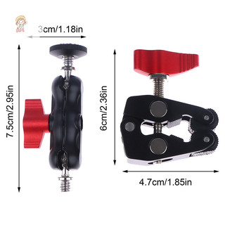 Kẹp Hợp Kim Nhôm TWE Có Kẹp Tay Đôi 1 / 4 '' 3 / 8 '' Lỗ Cho Điện Thoại Video Gắn Màn Hình Camera Đèn LED Mic VN