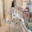 đầm ngủ mặc nhà in hoạt hình cute dễ thương mùa hè big size nữ