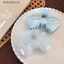 THI Sweet Cream Blue Bow Ngôi Sao Năm Cánh Hình Học Vuốt Tóc Cho Nữ Thanh Lịch Nơ Cua Barrettes Phụ Kiện Tóc VN