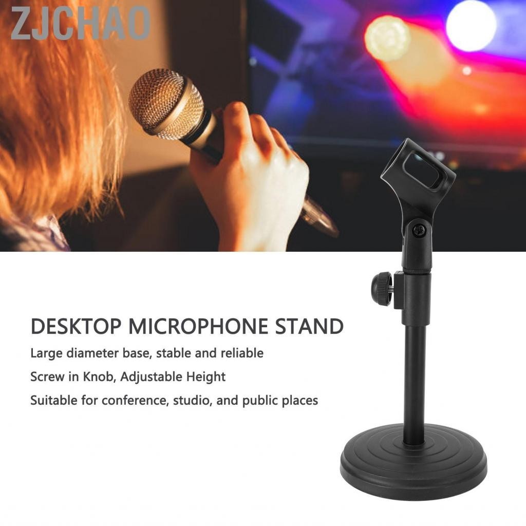 Zjchao Chân đế micro để bàn Hỗ trợ mic nâng ổn định và đáng tin cậy có kẹp cho phòng hội thảo Nơi công cộng
