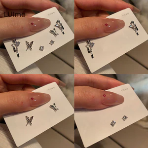 Luimo 6 Nữ Bạc Kim Cương Giả Tình Yêu Bông Tai Phong Cách Hàn Quốc Thời Trang Punk Bông Tai Trang Sức Bộ Quà Tặng SBS
