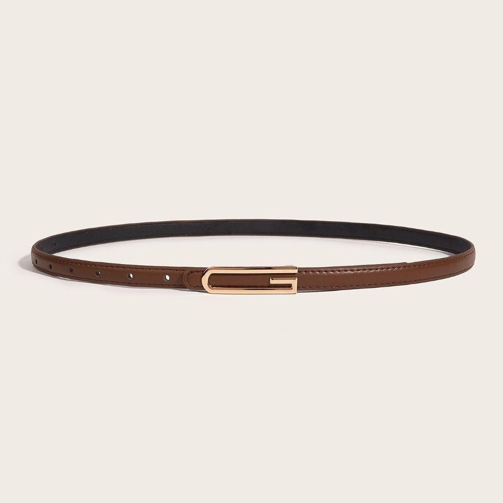 Thắt lưng da JKDESIGN - Thiết kế sang trọng với khóa trượt kim loại, dây mỏng dành cho nữ