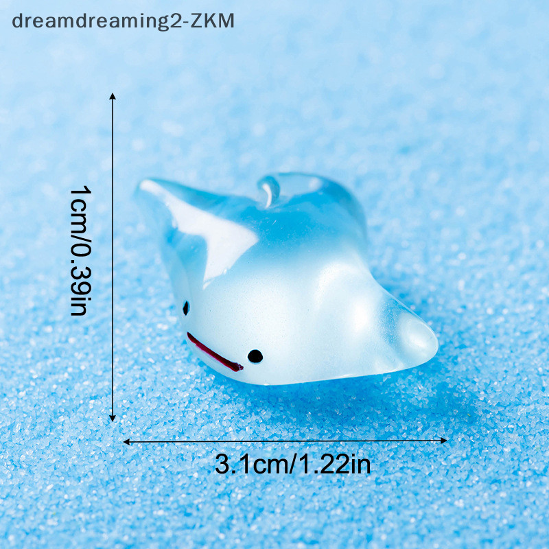 [dreamdreaming] Phim hoạt hình Dạ quang Manta Ray Trang trí Mặt dây chuyền động vật phát sáng Phong cảnh vườn vi mô Đồ chơi DIY Trang trí thủ công cá [zkm]