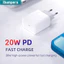 Cáp dữ liệu sạc cao cấp Ibumpers Bộ sạc PD 20W với cáp 1M để sạc nhanh Cáp PD 15 14 13 12 11 Pro Max XS XR 7 / 8 Plus