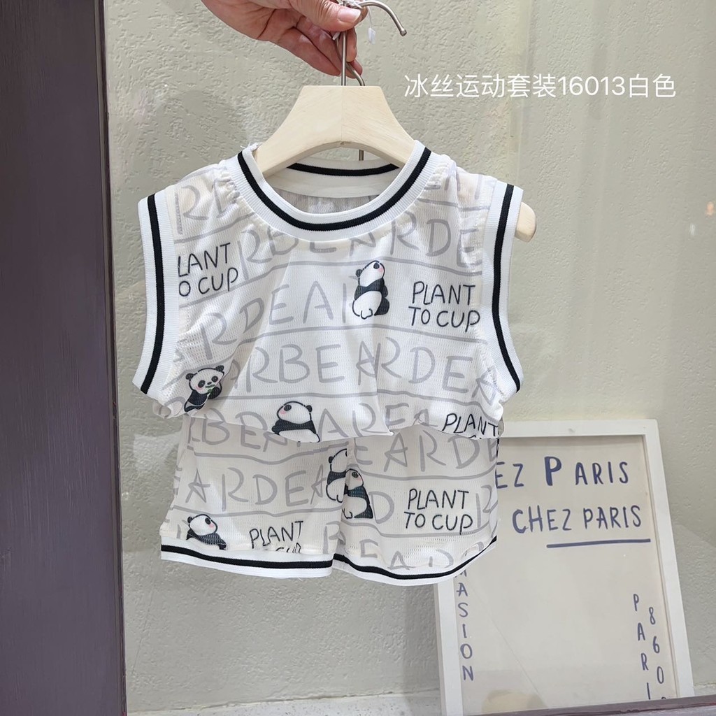 Bộ quần ngắn tay cho bé gái, bé trai set bộ trẻ em unisex chất cotton giấy thoáng mát họa tiết hoạt hình QCCC 16002