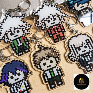 Hinata Hajime Nagito Komaeda Anime Móc Khóa Danganronpa Pixel Phong Cách Acrylic Móc Chìa Khóa Người Phụ Nữ Kawaii Túi