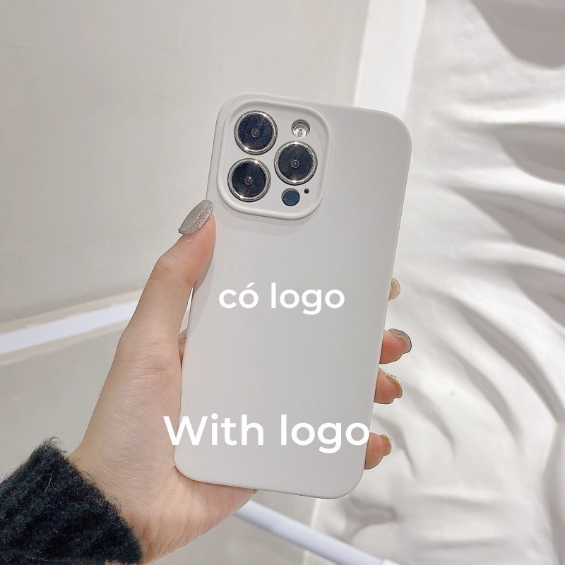 Ốp Silicon Trắng Cho iPhone 17 / 16 / 15 / 14 / 13 / 12 / 11 / Pro max / Plus Chống Rơi Bảo Vệ
