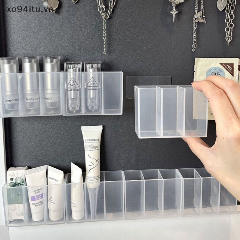 Xoitu Treo Tường 3 Lưới Hộp Trang Sức Tủ Tự Dính Đồ lặt vặt Hộp Bảo Quản Lông Mày Bút Chì Môi Kính Tổ Chức VN