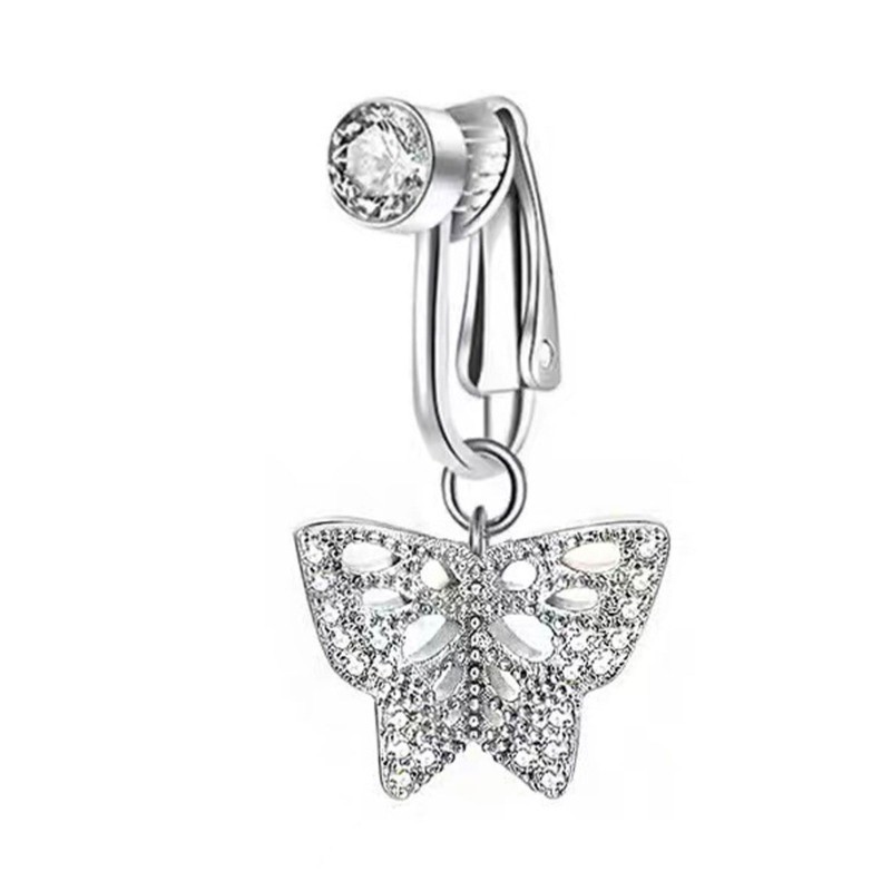 Treeling Thời Trang Xuyên Rốn Kẹp Thời Trang Zirconia Bụng Nút Trang Sức Mặc Cơ Thể Đồng Phụ Kiện Cho Nữ