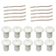 BTF Cotton bấc và gốm sứ Bộ giữ ngọn lửa ổn định trong cồn Đèn dầu 10 chiếc Thích hợp cho nhiều loại đèn thủy tinh
