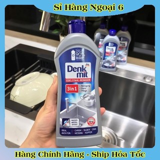 Dung dịch tẩy rửa inox Denkmit Edelstahlreiniger 3in1 300ml của Đức - Date mới nhất
