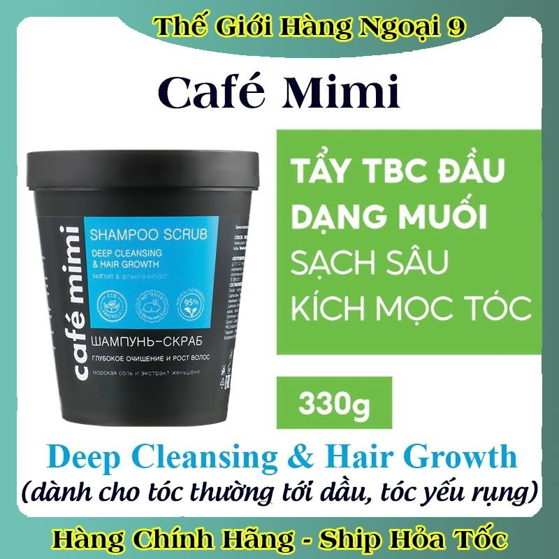 Dầu gội – Tẩy da chết đầu Cafe Mimi Làm sạch sâu, tóc bồng bềnh và mọc tóc 330gr của Nga