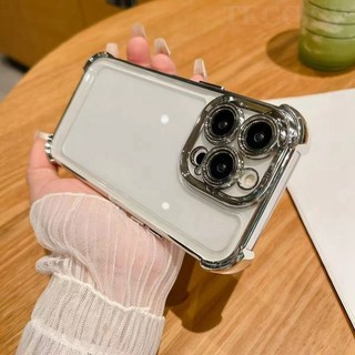 Ốp Điện Thoại Sang Trọng Chống Sốc Trong Suốt Tương Thích Cho Vivo Y02 Y02T Y03 Y11 Y18 Y16 Y18S Y28S Y27S Y36 Y35 Y76 Y76S Y77 Y100 Mềm Trong Suốt Bốn Góc Chống Rơi