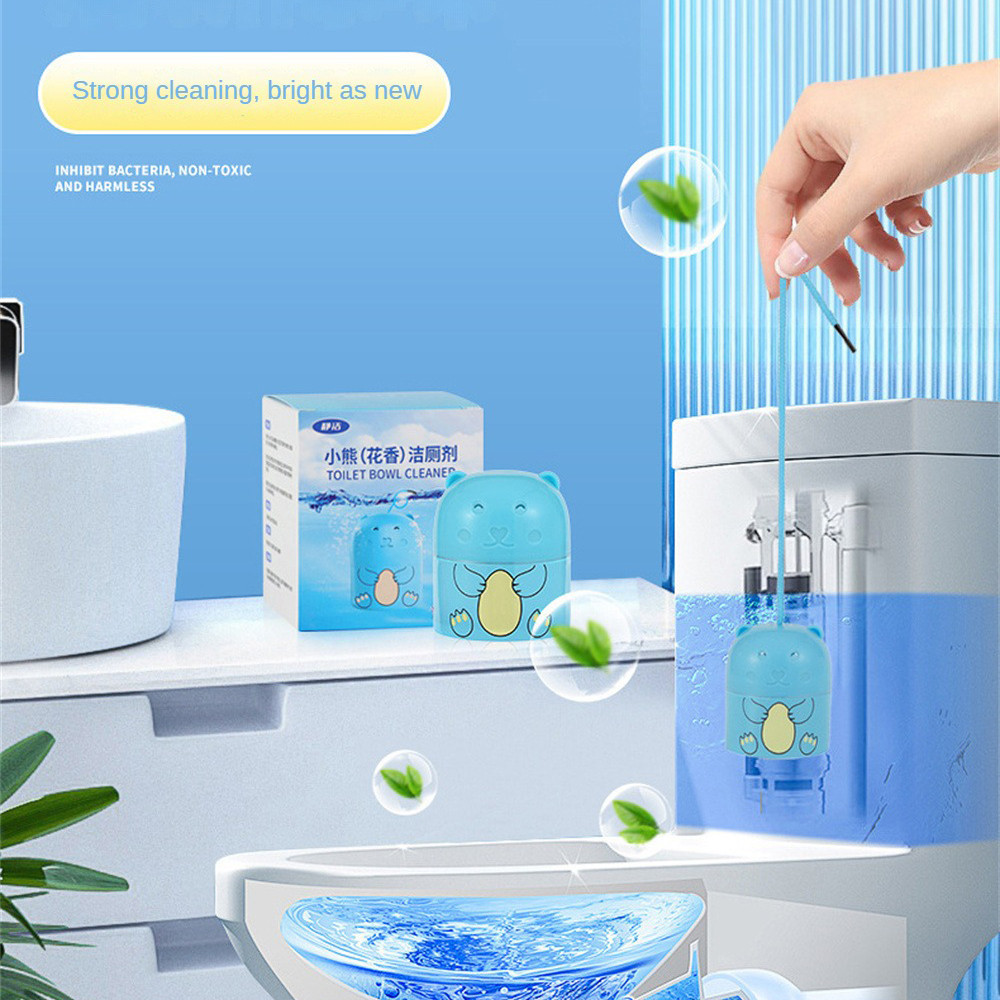 Ảnh Chất Tẩy Rửa Tự động Giao Hàng Nhanh Hương Thơm Nhẹ Dễ Sử Dụng Sử Dụng Hàng Ngày Tại Nhà Chất Tẩy Rửa Bồn Cầu Có Dây Xô Vệ Sinh Khử Trùng Và Tẩy Cặn Phòng Tắm Blue Bubble (KÍNH) 2