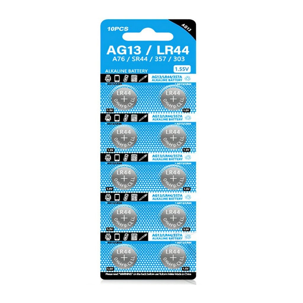 Vỉ 10 viên pin cúc áo AG13/LR44 AG10 / LR1130 FE123