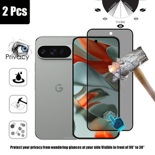 Pixel 9 Pro XL 2 Chiếc Bảo Vệ Màn Hình Kính Cường Lực Bảo Vệ Màn Hình Cho Google Pixel 9 8 7 Pro 8a 7a 6a 5G Phim Bảo Vệ Kính 9D Chống Gián Điệp