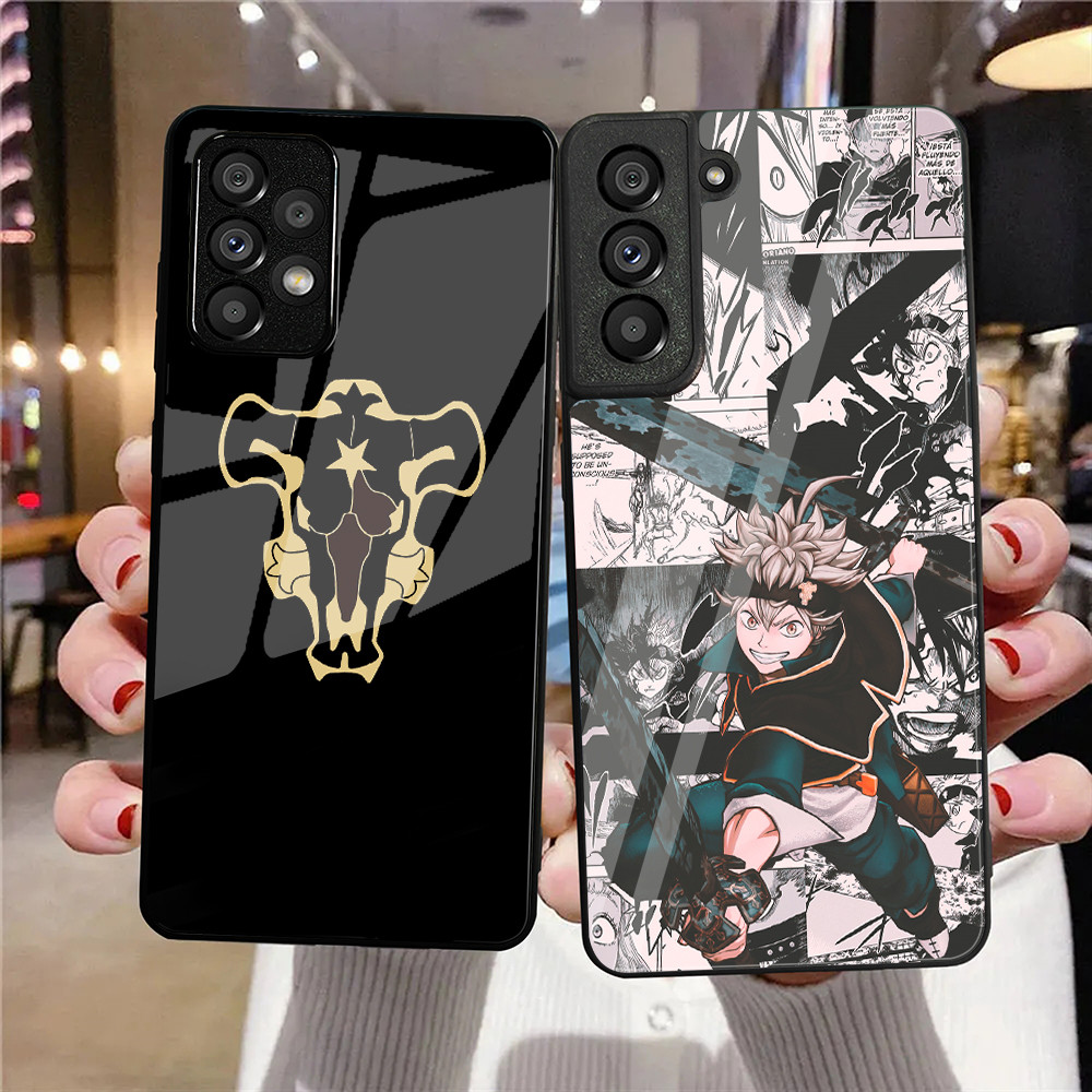 Ốp Điện Thoại Kính Cường Lực Black Clover 01 Cho Samsung Galaxy A11 A14 A20 A30 A22 A32 A33 A34 A40 A42 A51 4G A52 A53 A54 A70 A71 A72 A73 5G