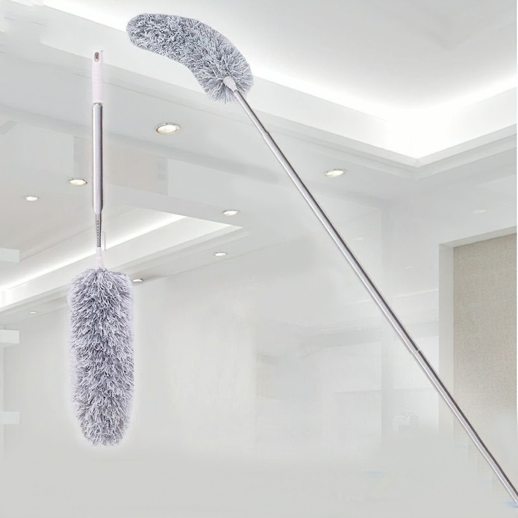 Chổi Quét Trần Nhà Bằng Sợi Cán Dài Xếp Gọn 2m8 - Chổi Quét Bụi Đa Năng Rút Xoay 360 Độ FE123