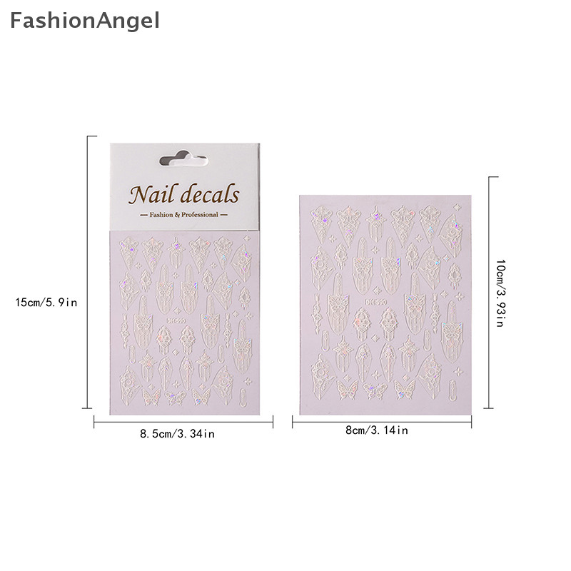 FashionAngel Laser Dazzling Aurora Shape Paings Miếng Dán Móng Tay Tăng Cường Dính Đề Can Móng Tay Phụ Kiện TH