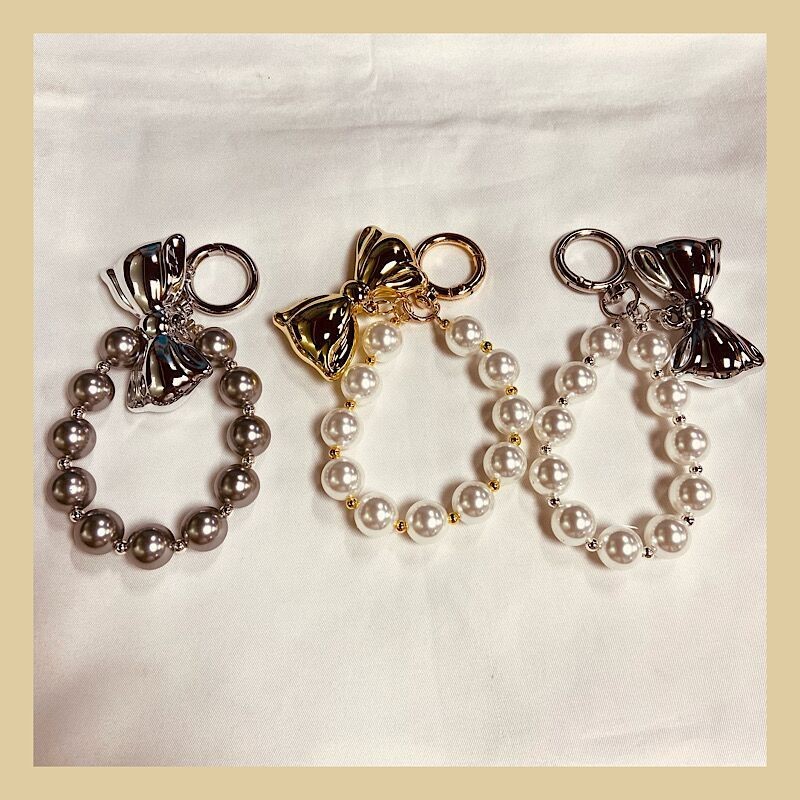 Phụ Kiện Điện Thoại Di Động Mạ Điện Nơ Ngọc Trai Dây Xích Điện Thoại Di Động Nữ Du Lịch Ảnh Mua Sắm Thời Trang Di Động Cổ Tay Mặt Dây Chuyền Treo Dây Xích