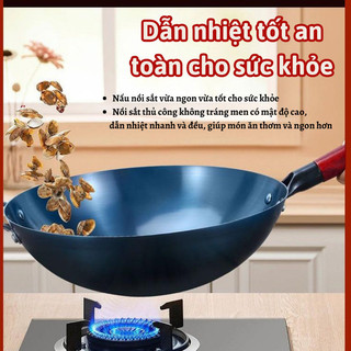 Chảo Thép Tôi Bunnies Chống Dính Chuyên Dùng Nhà Hàng,  Chống Mài Mòn, Chống Dính Hiệu Quả, Dẫn Nhiệt Tốt