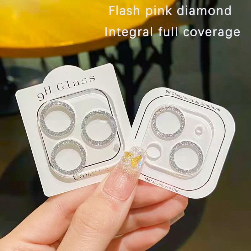 Iphone16 16Pro 16ProMax 16Plus 15Pro 14Pro Sang Trọng Lấp Lánh Ống Kính Máy Ảnh Kính Cường Lực Cho iPhone 16 15 14 13 12 11 Pro Max Plus Mini Chống Trầy Xước Bảo Vệ Ống Kính Chống Sốc