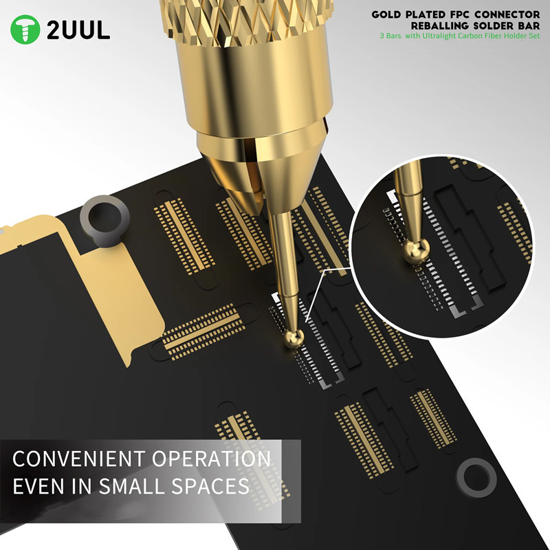 2UUL SC98 Mạ Vàng FPC Kết Nối Reballing Thanh Hàn Cho Điện Thoại Di Động PCB Bảo Trì Nhanh Tinning Sợi Carbon Bộ Giá Đỡ