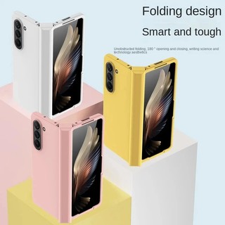 Ốp lưng PC cứng mờ bản lề toàn phần Samsung Galaxy Z Fold 6/5/4/3 5G, chống sốc, cảm giác da, bảo vệ thời trang