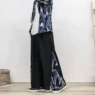 男士阔腿裤Quần cổ tích phong cách cổ điển Quần ống rộng thông thường Các yếu tố Trung Quốc复古风仙仙裤 休闲阔腿裤 汉元素中国
