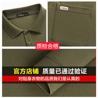 Áo polo dài tay trang phục bố Túi Thật Mẫu Mới Xuân Thu áo cổ bẻ rộng rãi-CXPL