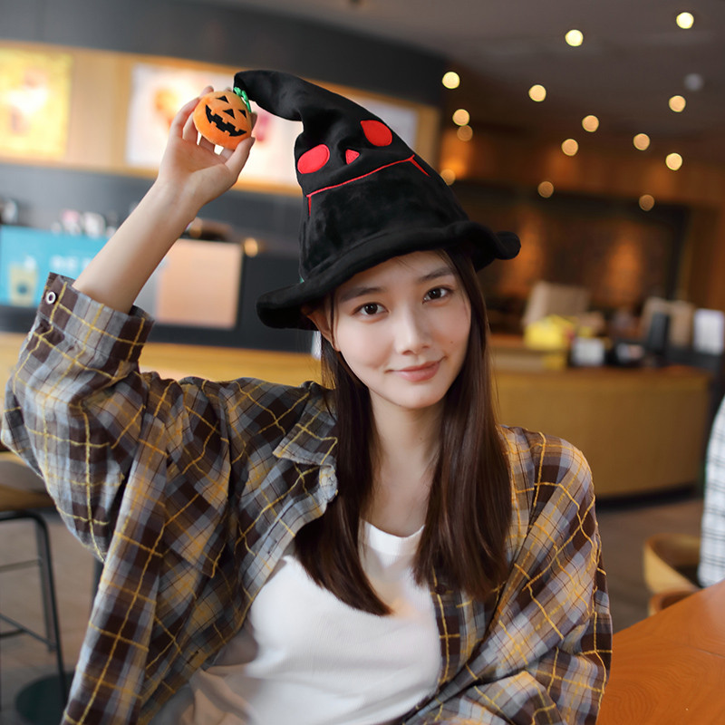 Sáng Tạo Halloween Sang Trọng Nón Quirky Mũ Phù Thủy Halloween Bí Ngô Ma Mũ Trang Phục Ngày Lễ Đạo Cụ Mềm Mại Thoải Mái Di Chuyển Phát Sáng Búp Bê Trẻ Em Quà Tặng Sinh Nhật Quà Tặng Halloween