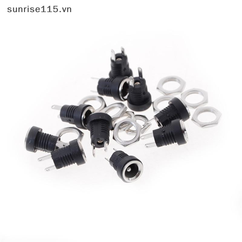 Srvn 10 Cái -022B Ổ Cắm Jack Cắm Nữ Bảng Điều Khiển Gắn Kết Nối 5.5 * 2.1mm.